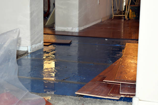 Professional Flood Damage Restoration technician working in Belmar, NJ